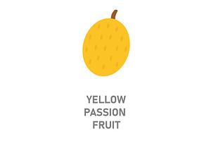 Yellow passion fruit. Tropical fruit, a Food Illustration by GraphiShop