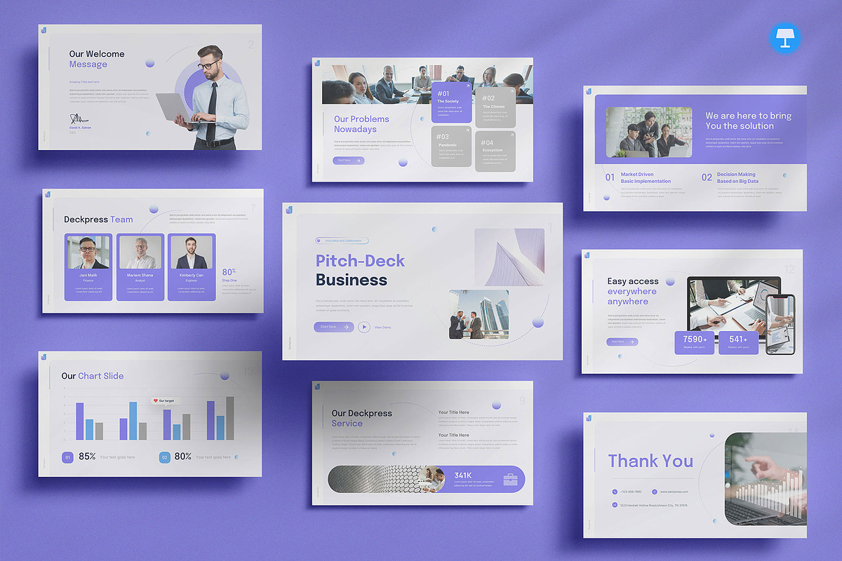 Pitch Deck Business Keynote, a Presentation Template by Pixslides (Photo 1 of 6)