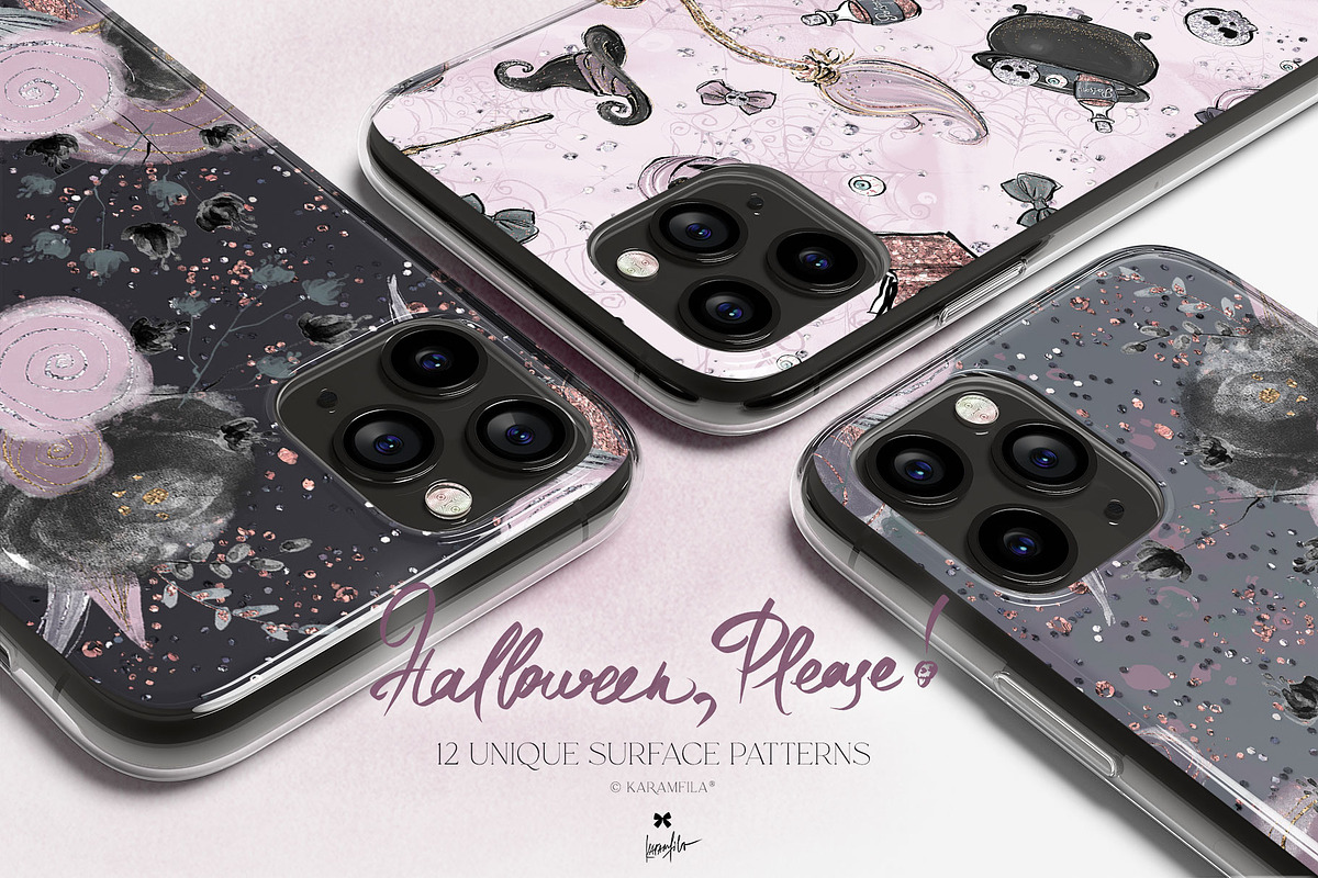 Kawaii Halloween Seamless Patterns, a Pattern Graphic by KaramfilaS (Photo 10 of 32)