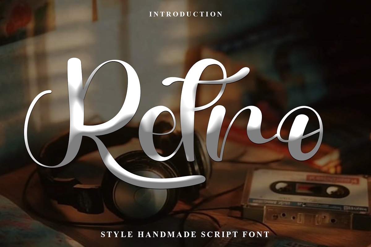 Retro, a Handwritten Font by InermediaSTUDIO (Photo 1 of 7)