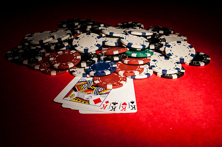 Gambling Chips On Red Table preview 6