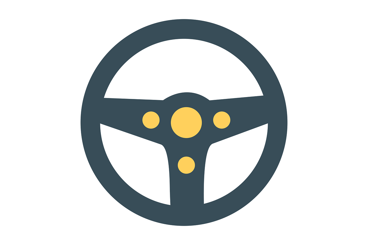 Steering Wheel Flat Icon, a Duotone Icon by Pexelpy (Photo 2 of 2)