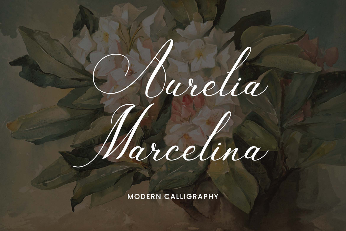 Aurelia Marcelina Modern Calligraphy, a Handwritten Font by UICreative (Photo 1 of 13)