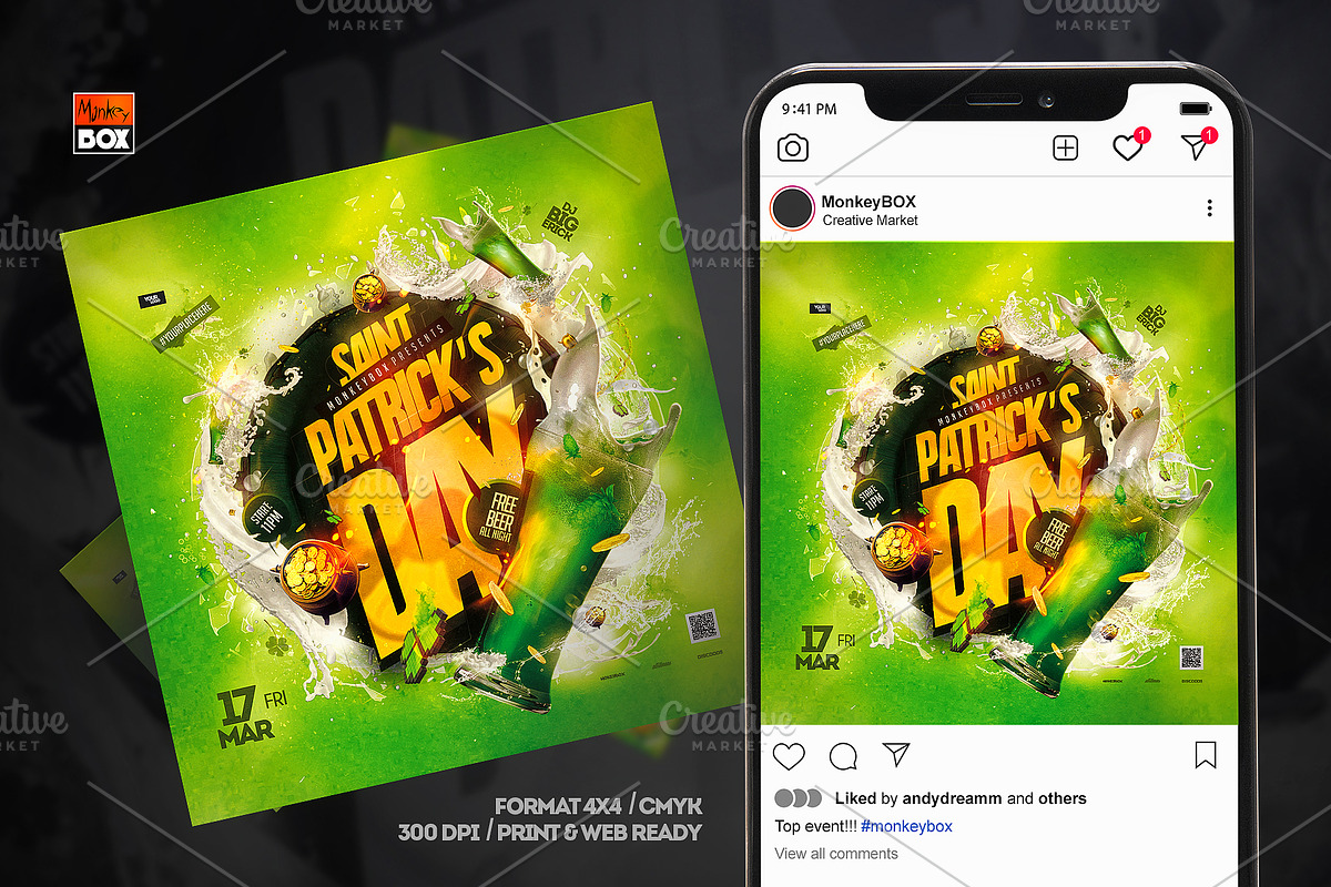 Saint Patricks Day Flyer, a Flyer Template by MonkeyBOX (Photo 2 of 3)