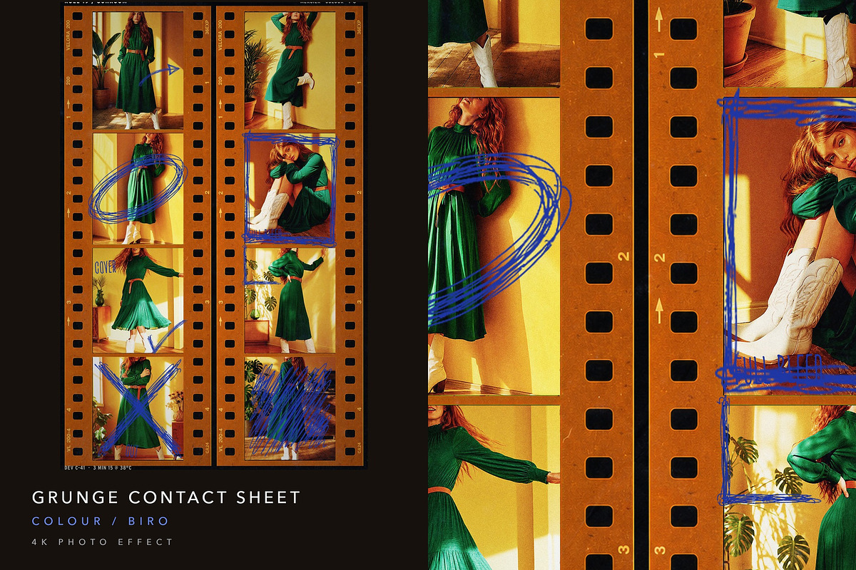 Vintage Film Strip Contact Sheet, a Social Media Template by DesignerCandies (Photo 1 of 5)