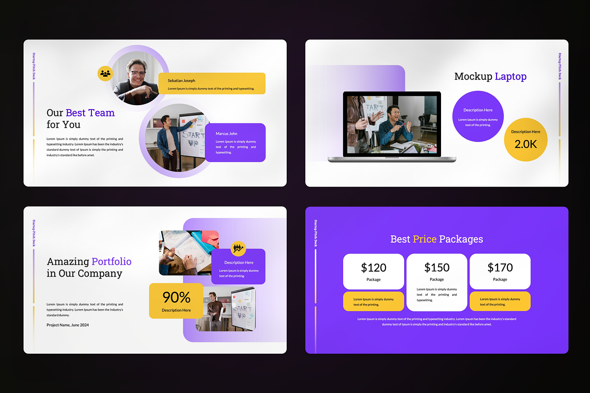 Startup Pitch Deck Powerpoint, a Presentation Template by SquidPixey (Photo 3 of 7)