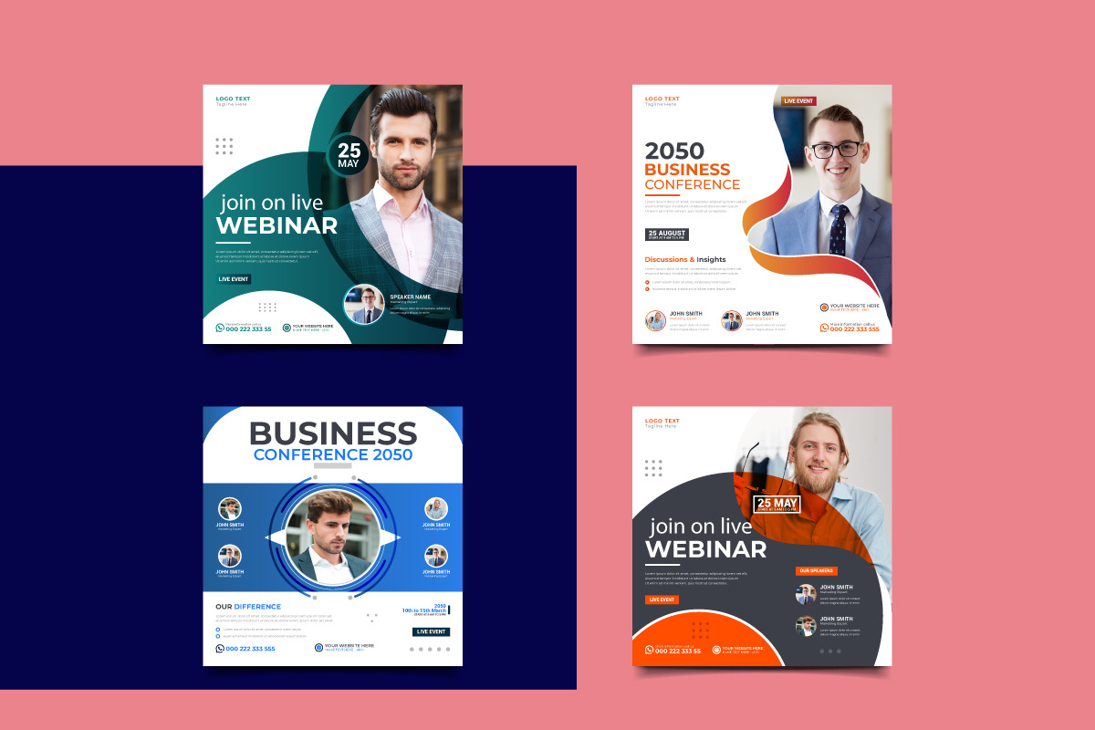 Business Conference Square Bundle, a Social Media Template by Limino™ Studio (Photo 3 of 3)
