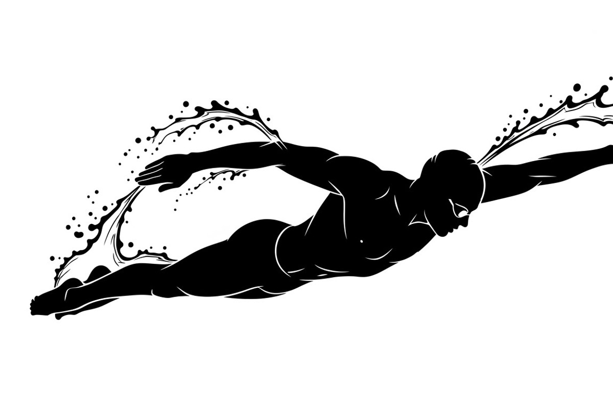 A dynamic Swimming Action Silhouette, an Illustration by Amazin_art (Photo 8 of 31)