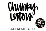 Chunky Letters Procreate Brush, a Brushes & More by Avery Burke Creative (Thumbnail 1 of 2)
