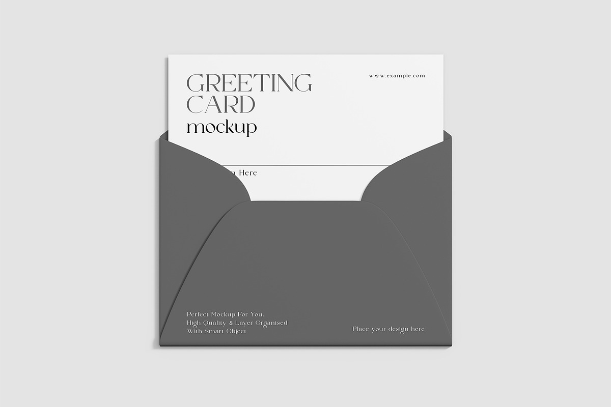 Greeting Card Mockup & Red Envelope, a Mockup by graphypix (Photo 4 of 4)