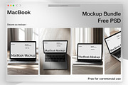 MacBook Mockup Bundle (10 PSD), a Mac Mockup by Mocktopia (Thumbnail 1 of 9)