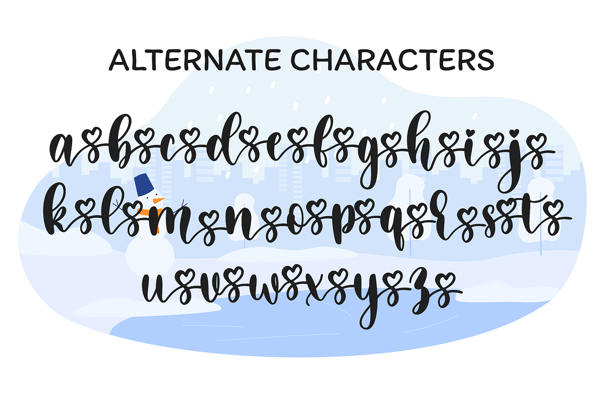 Sweet Christmas | Lovely Font, a Script Font by BearyType Studio (Photo 6 of 6)