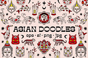 Asian Doodles Bundle, an Object Graphic by Annie Konst (Thumbnail 1 of 22)