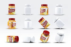 Square Glass Jar Mock-Up, a Product Mockup by DesignRushMarket