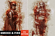 Smoke & Fire Photoshop Action, an Action Add-On by AB-TheDesigner (Thumbnail 1 of 5)