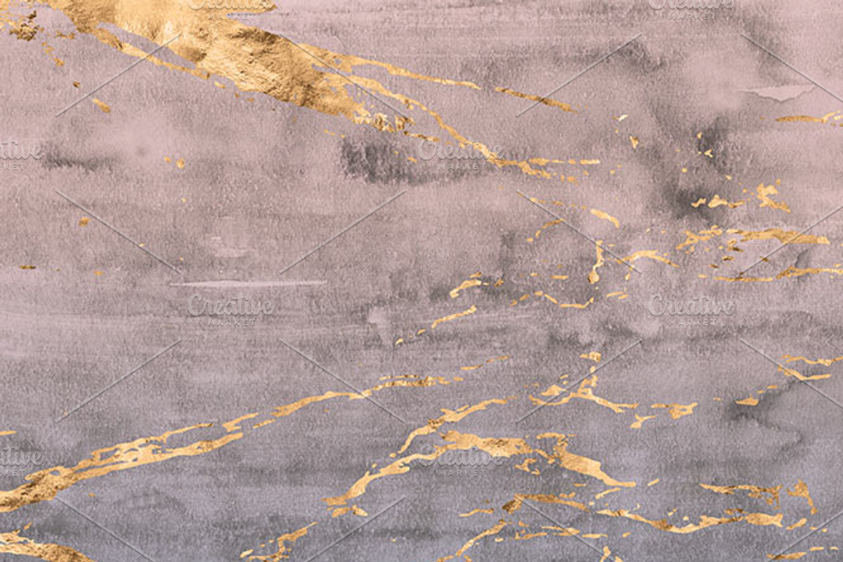 Frozen Quartz Watercolor & Gold, a Pattern Graphic by Blixa 6 Studios (Photo 2 of 5)