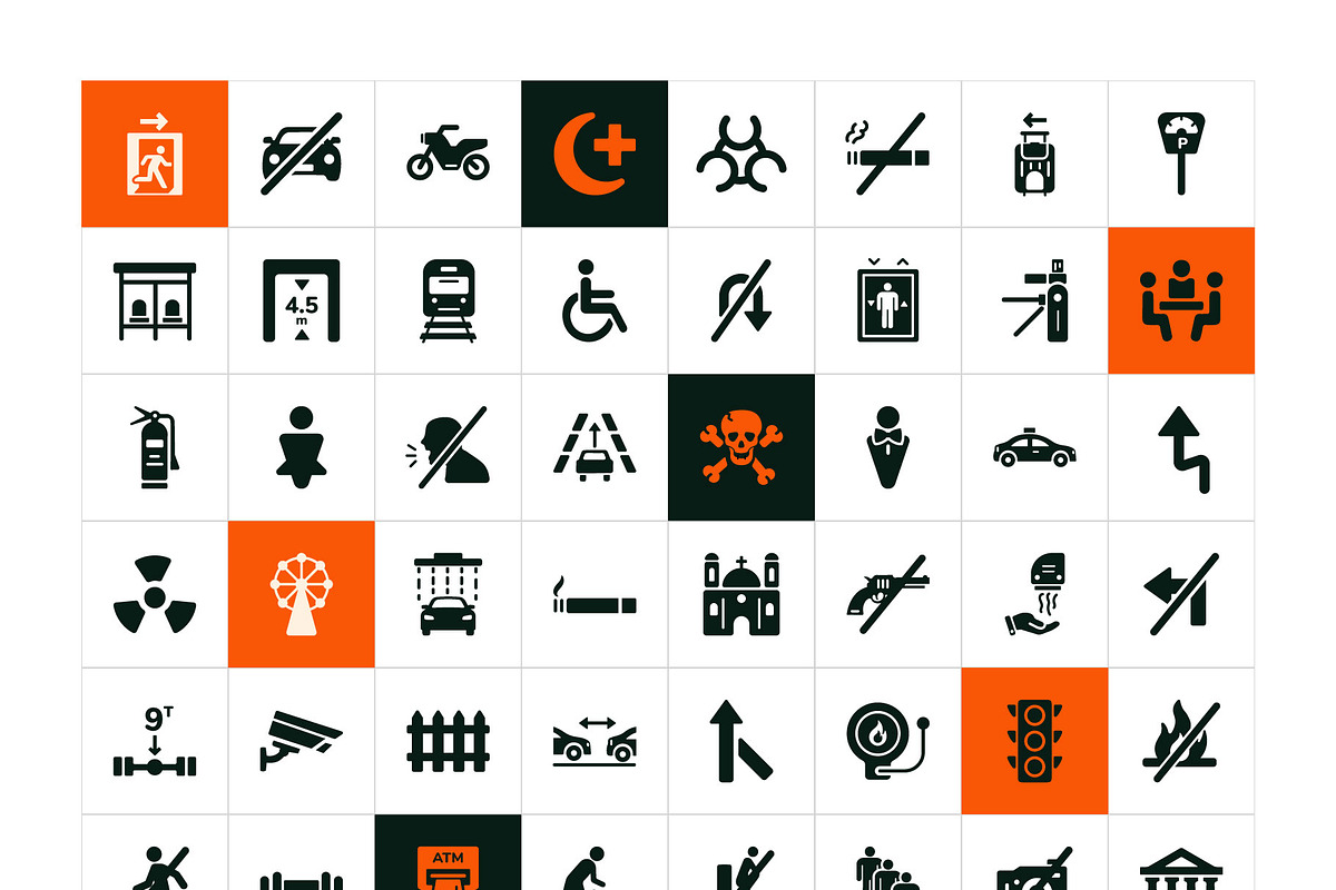 Public Signage Icons, a Solid Icon by Prosymbols (Photo 6 of 6)