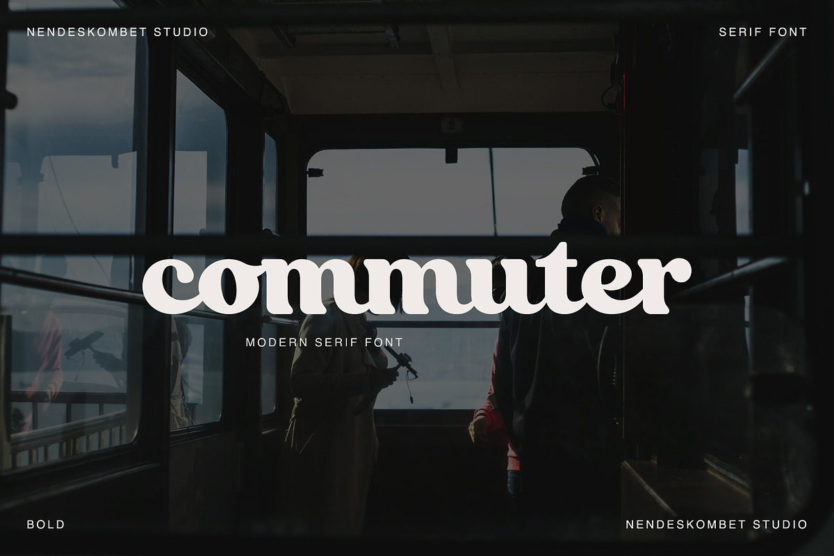 commuter - modern serif font, a Script Font by NendesKombet Studio (Photo 1 of 9)