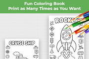 Transportation Coloring Book for Kid, an Education Illustration by Mohammad Sarfaraz (Thumbnail 10 of 17)