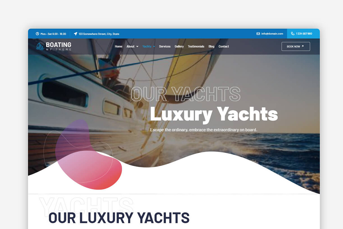 Boat Rental WordPress Theme preview 4