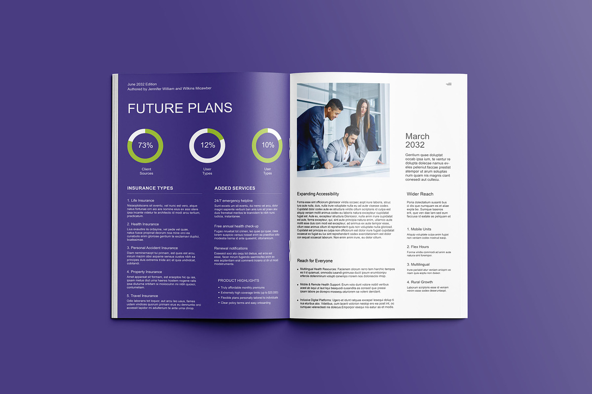Annual Report Template, a Brochure Template by Creatiya Type (Photo 4 of 6)