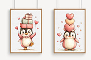 Valentine Penguin Heart Gift Clipart, an Illustration by Libby Wishes (Thumbnail 4 of 5)