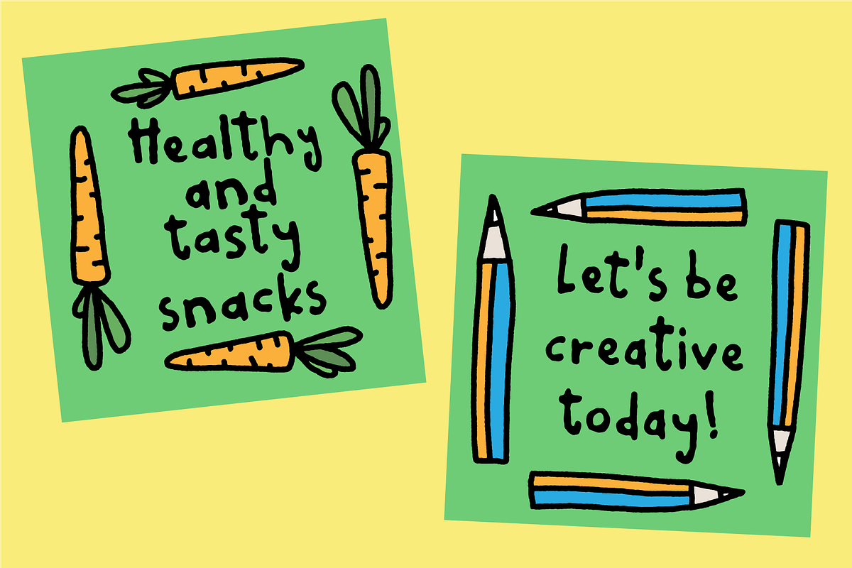 Snacky Plop font, a Handwritten Font by pizzadudedotdk (Photo 2 of 3)