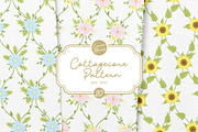 Cottagecore Pattern 20 Flower Vine, a Pattern Graphic by Euonia Meraki (Thumbnail 1 of 21)