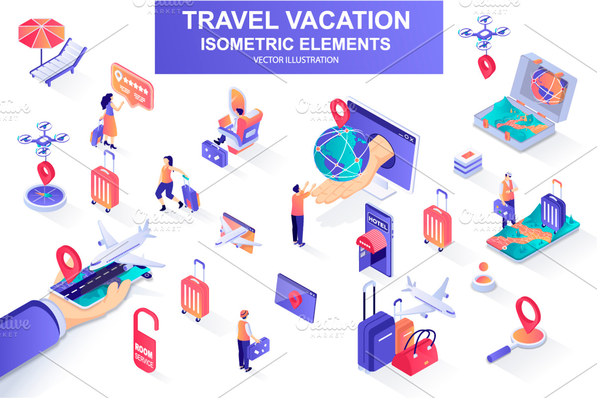 Mega Bundle Isometric Elements, an Illustration by alexdndz (Photo 27 of 27)