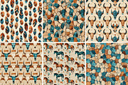 Western Watercolor Seamless Pattern, a Pattern Graphic by Digital Artistic99 (Thumbnail 3 of 8)