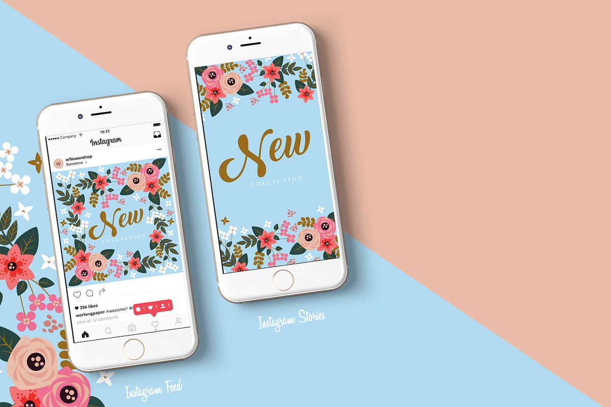 Keukenhof Instagram Set, a Social Media Template by Werlang Paper (Photo 3 of 6)