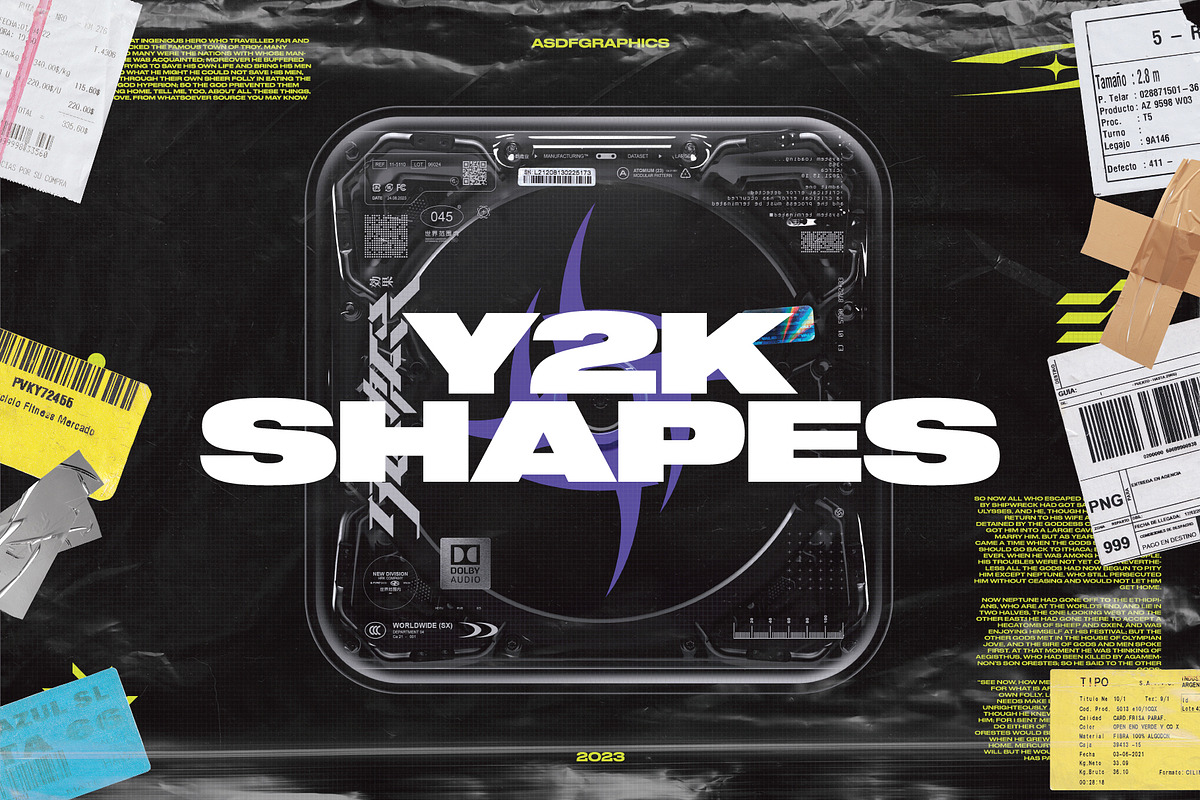 Y2K Aesthetic Shapes Vector AI , SVG, an Object Graphic by ASDF Graphics (Photo 1 of 5)
