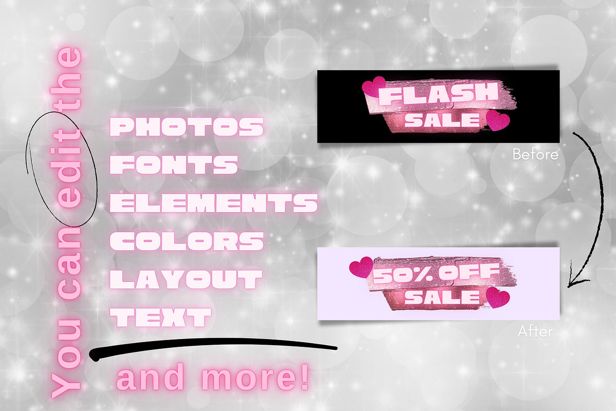 Glam Biz Web Banner Templates, a Branding & Logo Template by Hell Yeah Designs (Photo 2 of 7)