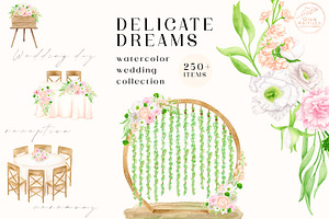 Delicate Dreams. Watercolor Wedding