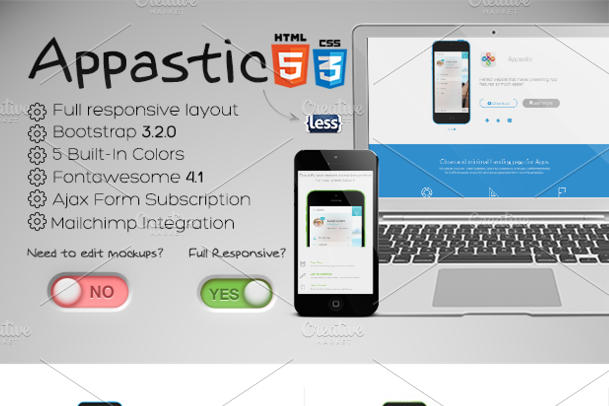 Appastic – Landing Page for Apps, an App Template by IlTuoWebmaster (Photo 1 of 3)