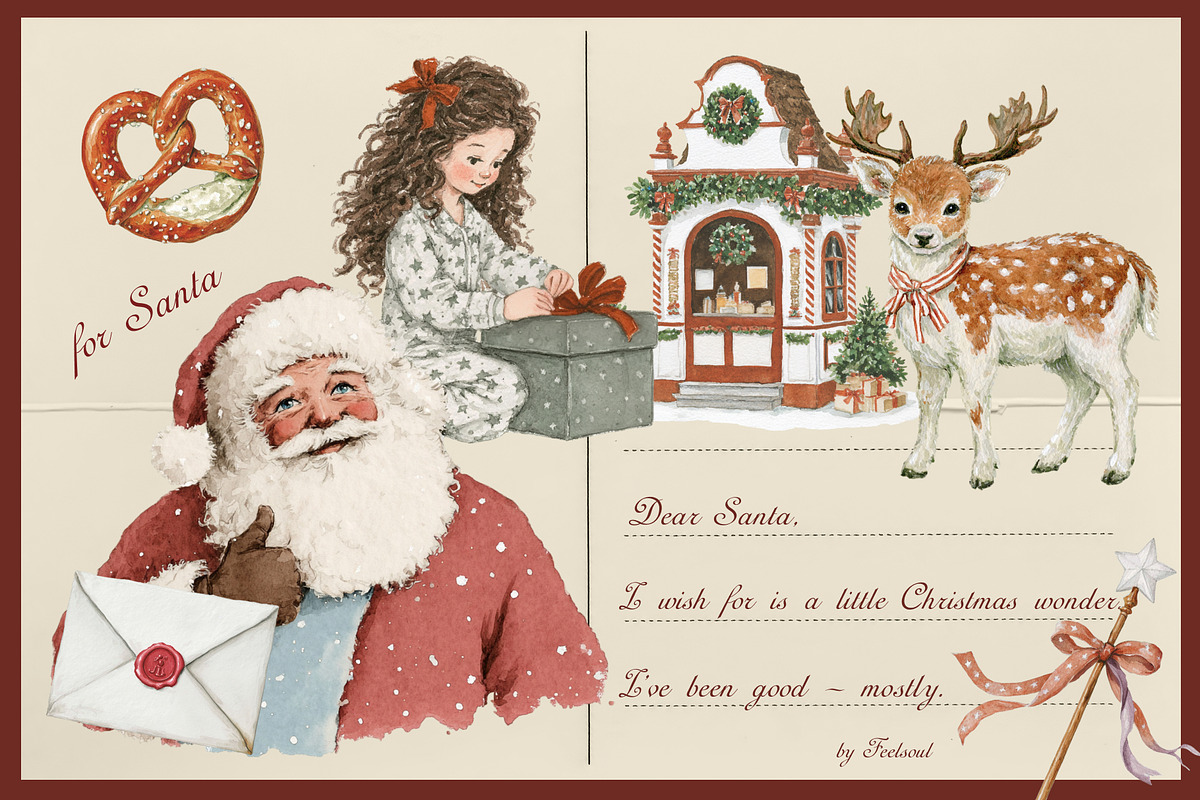 Christmas Storybook Illustrations, a Decorative Illustration by Feelsoul (Photo 3 of 11)