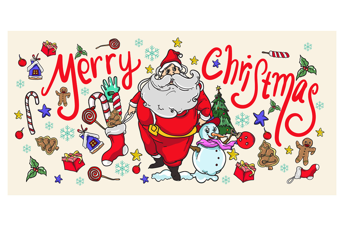 Christmas Greeting Card Illustration, a Decorative Illustration by singpentinkhappy (Photo 5 of 10)