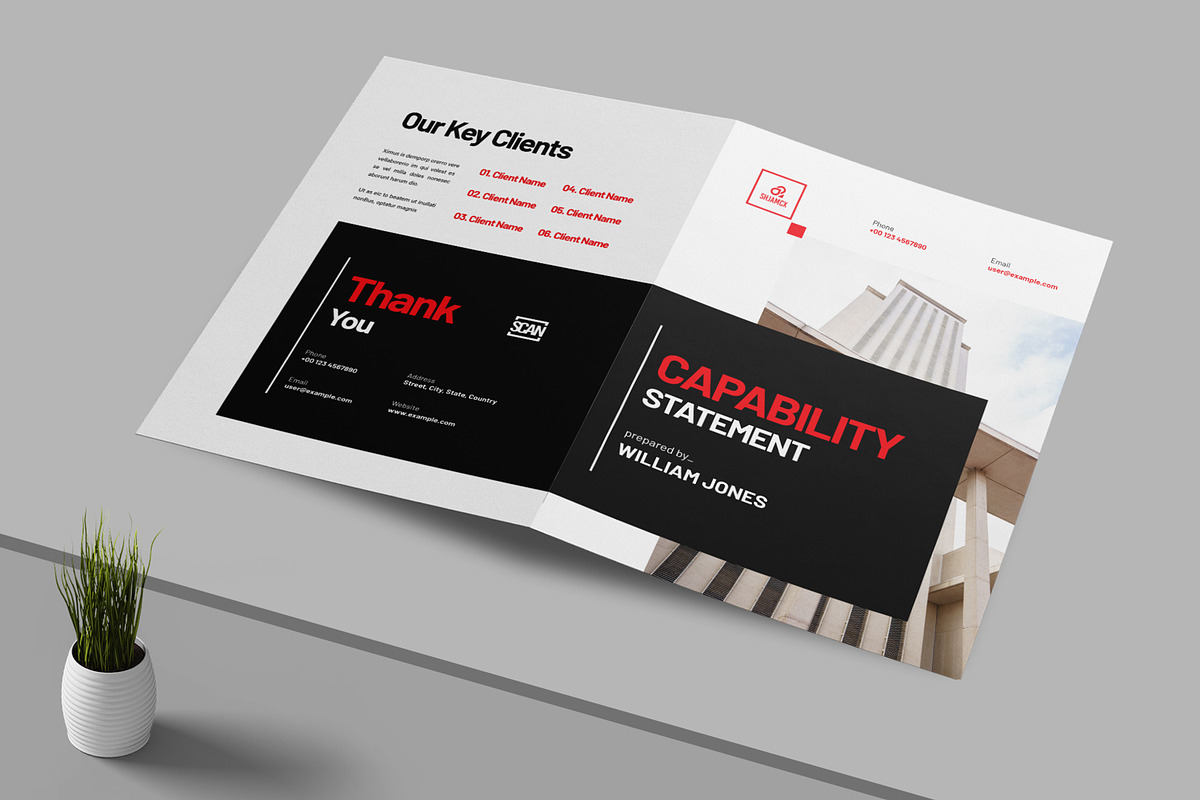 Capability Statement Layout, a Stationery Template by ContestDesign (Photo 1 of 2)