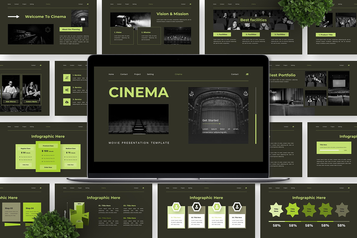 Cinema - Movie Google Slide, a Presentation Template by Deepslide Studio (Photo 5 of 6)