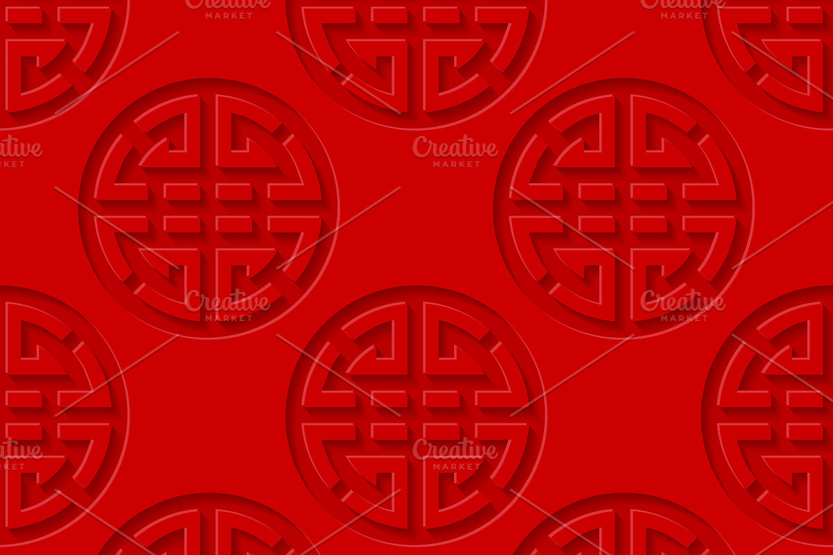 3 Chinese Seamless Patterns, a Pattern Graphic by Absent A (Photo 1 of 3)