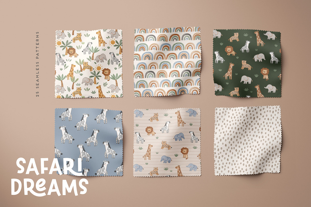 Safari Dreams – Kids Safari Seamless, a Pattern Graphic by Point and Poem (Photo 4 of 14)