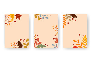 Set of autumn vertical templates, an Illustration by Tati_Kli