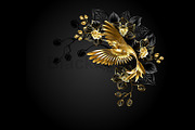 Jewelry hummingbird with black orchi, a Decorative Illustration by blackmoon9 (Thumbnail 1 of 3)