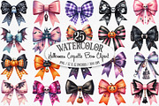 Halloween Coquette Bow Clipart, an Illustration by Designking (Thumbnail 1 of 4)