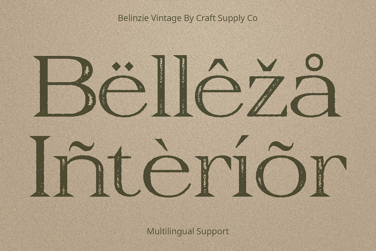 Belinzie Vintage, a Serif Font by Craft Supply Co. (Photo 4 of 8)