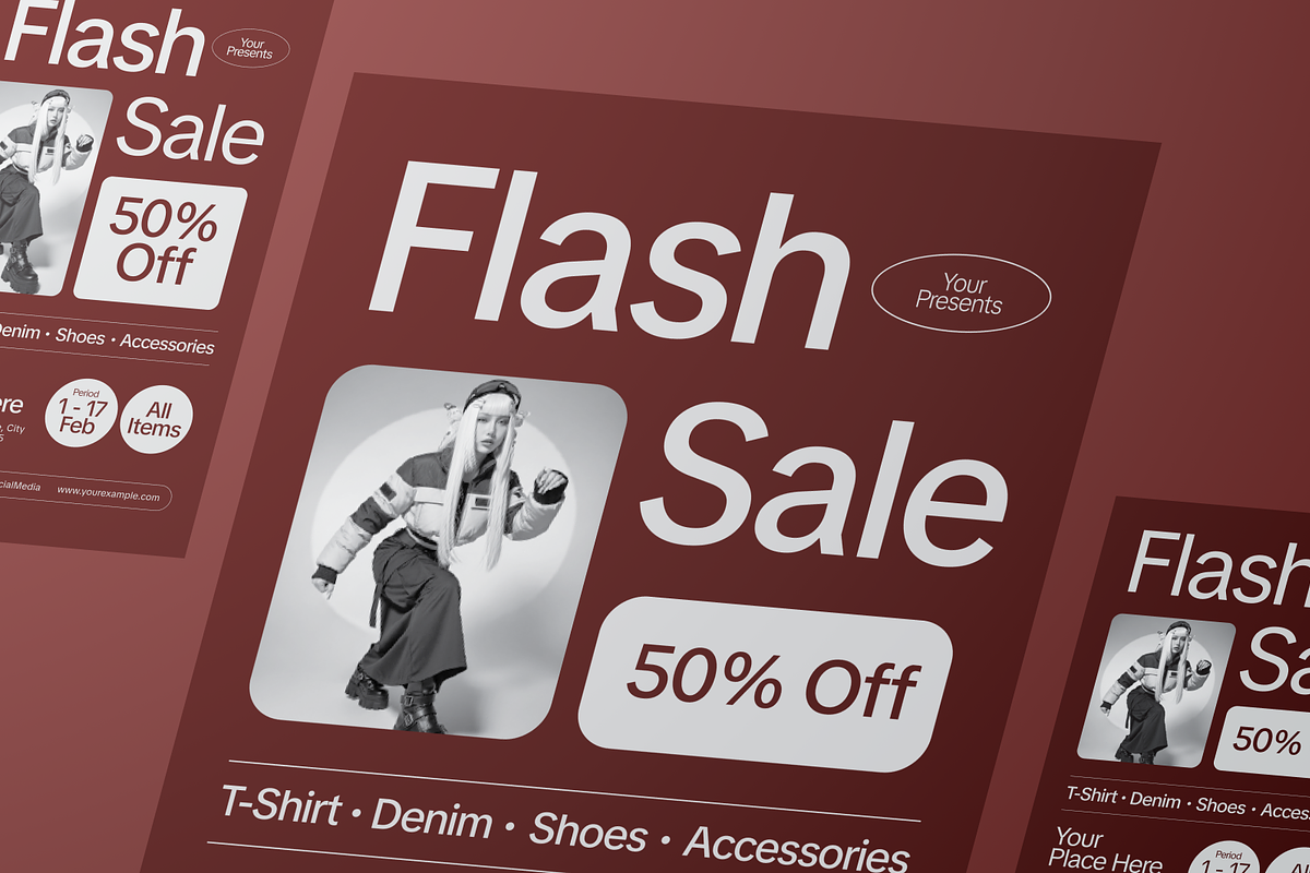 Utilitarian Discount Campaign Flyer, a Flyer Template by Annora Studio (Photo 6 of 6)