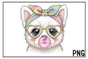 Spring Dog Sublimation Png, an Illustration by Black Bird Studio