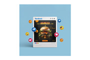 Burger Flyer Design Template, a Flyer Template by YUDesignStore (Thumbnail 6 of 6)