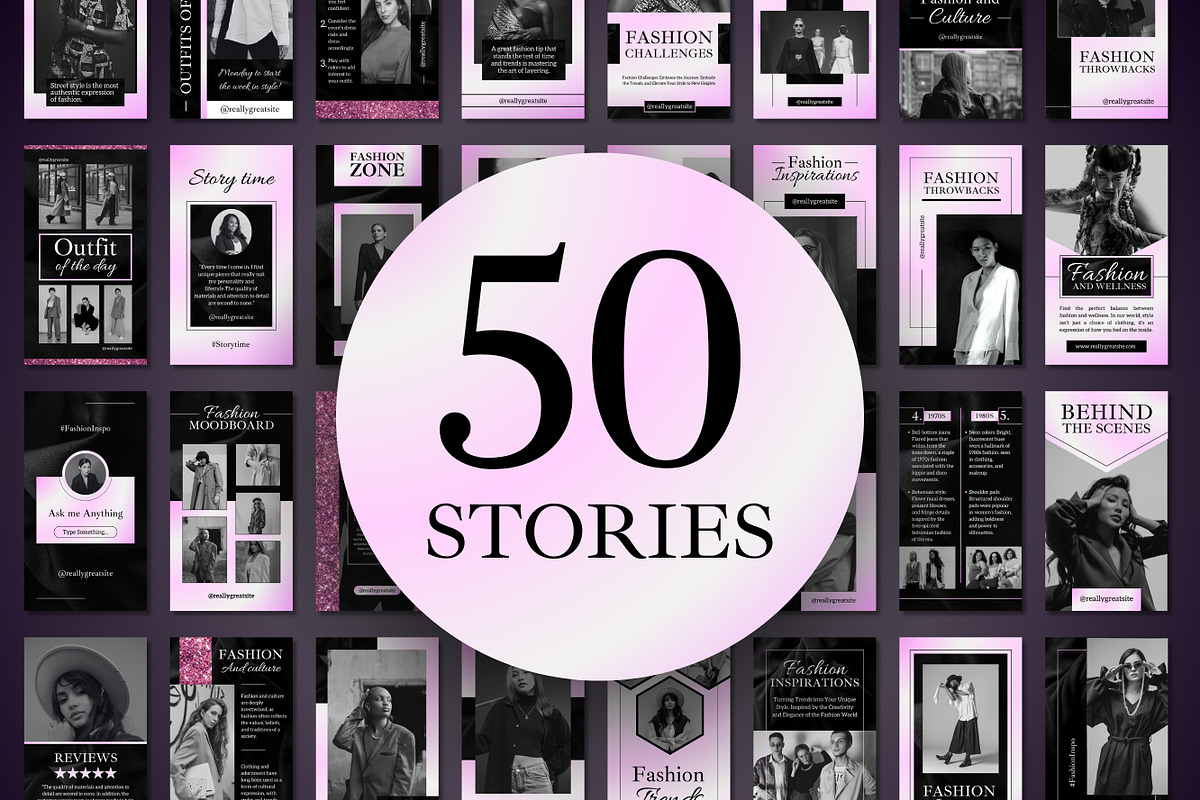 100 Fashion Templates Canva, a Templates & Theme by TemplateCastleStore (Photo 5 of 10)