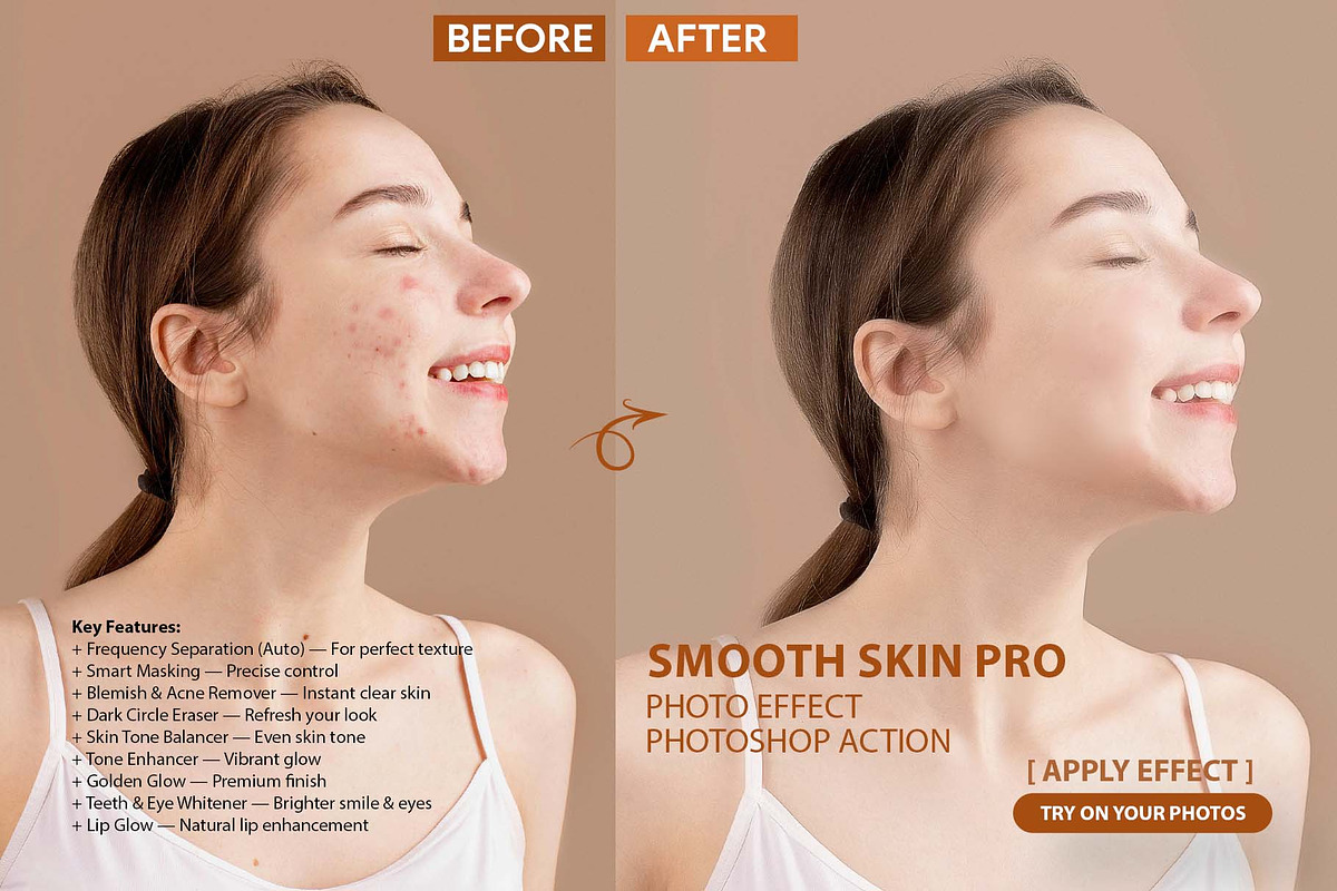 Smooth Skin Pro Photoshop Action, an Action Add-On by MRI STUDIO (Photo 1 of 8)